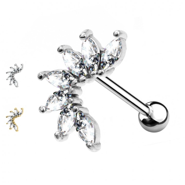 Awaken, Piercing Gioielli Negozio di vendita Online venditaCerchio  Orecchino con Pendente Tirapugni - PO-076Awaken