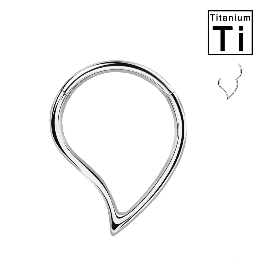 Piercing Cerchio Clicker in Titanio a Forma V